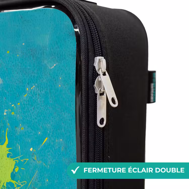 Valise enfant - Football - Éclaboussures de peinture - Vert - Bleu — 6