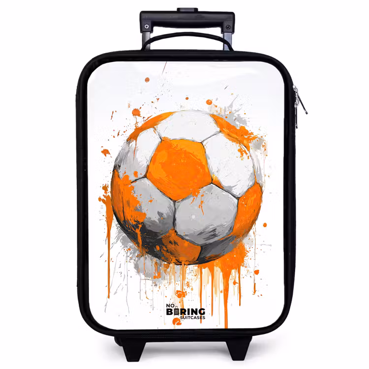 Valise enfant - Football - Peinture - Orange — 1
