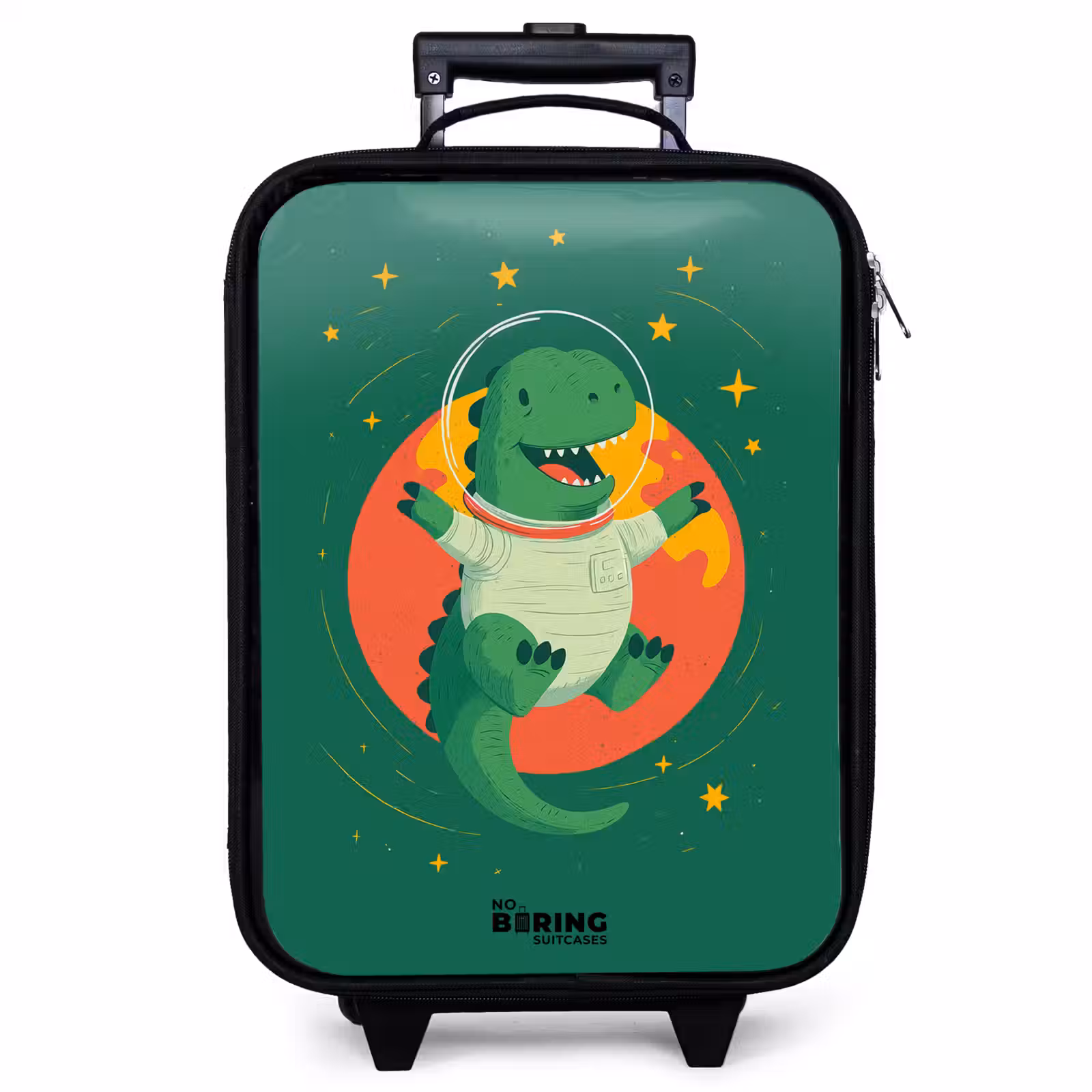 Valise enfant - Dino - Planète - Étoiles - Vert — 1