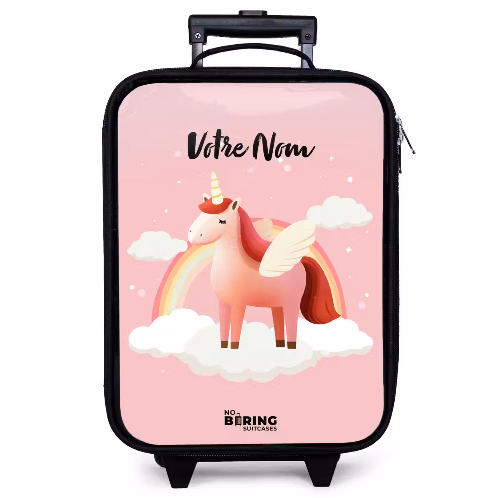 Valise enfant - Licorne - Ailes - Rose - Arc-en-ciel — 1