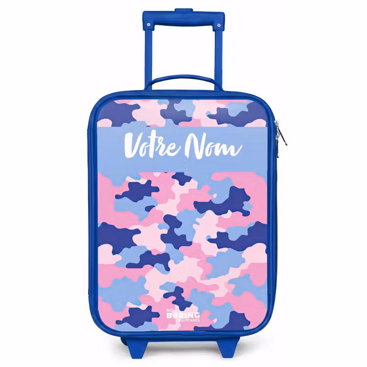 Valise enfant avec nom - Bleu - Camouflage - Rose - Bleu — 1