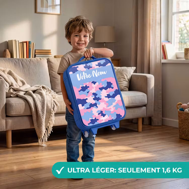 Valise enfant avec nom - Bleu - Camouflage - Rose - Bleu — 3