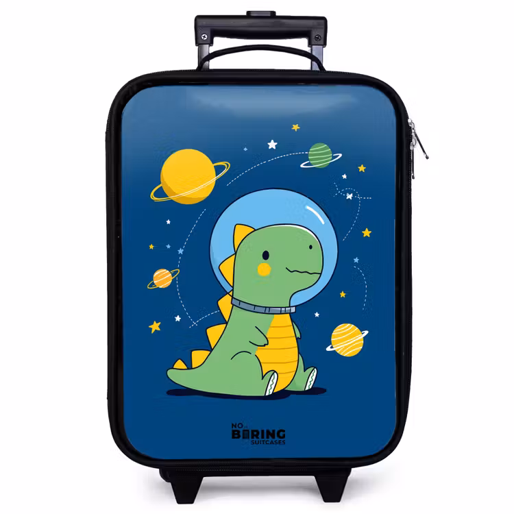 Valise enfant - Dino - Planète - Étoile - Bleu — 1