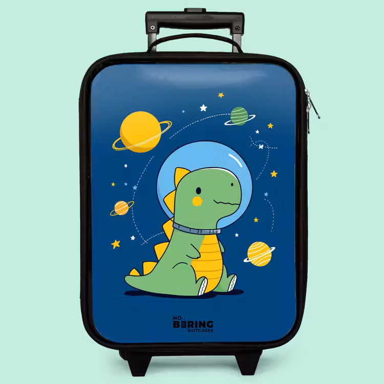 Valise enfant - Dino - Planète - Étoile - Bleu — 3