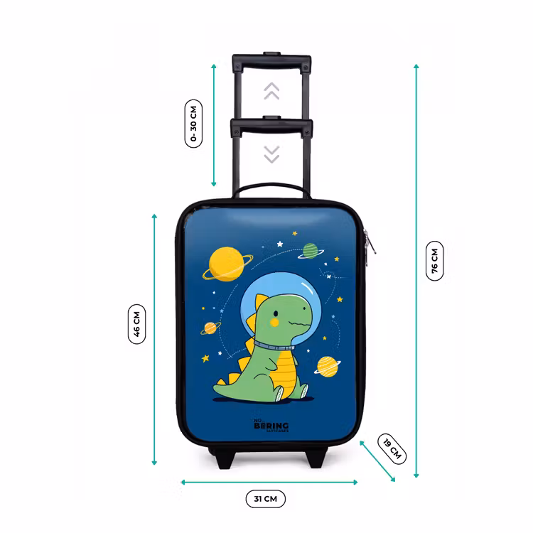Valise enfant - Dino - Planète - Étoile - Bleu — 7