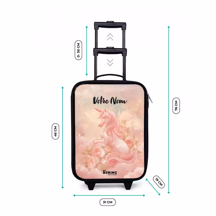 Valise enfant - Licorne - Nuages - Rose — 7