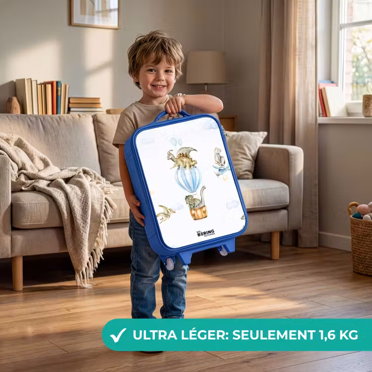 Valise enfant - Bleu - Dinosaures errants — 3