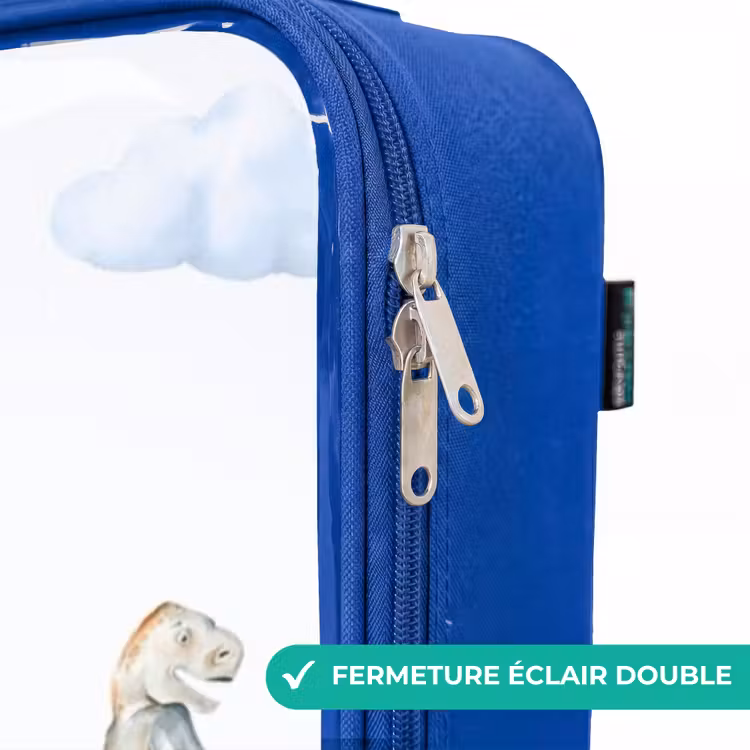 Valise enfant - Bleu - Dinosaures errants — 7