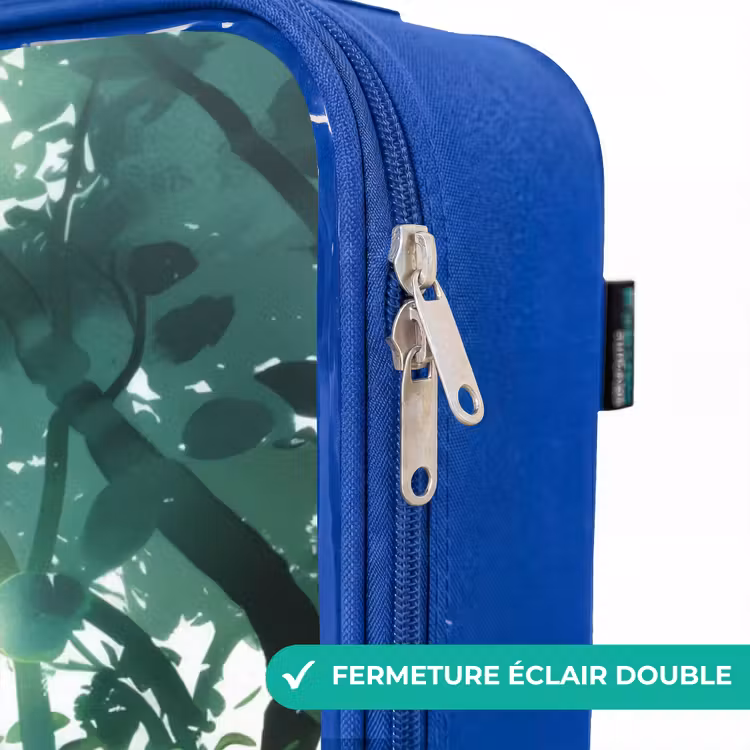 Valise enfant - Bleu - Fille aux cheveux blonds dans la forêt — 7