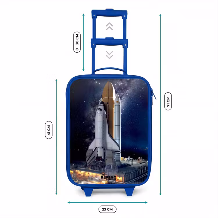 Valise enfant - Bleu - La navette spatiale prête à décoller — 6