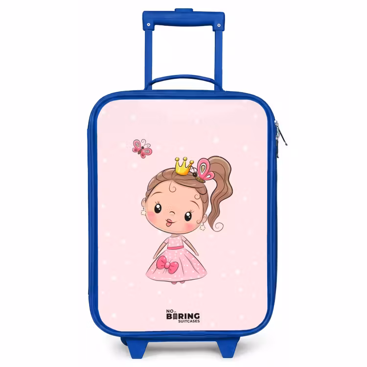 Valise enfant - Bleu - Princesse à la robe rose — 1