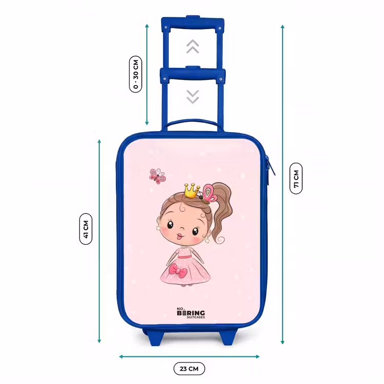 Valise enfant - Bleu - Princesse à la robe rose — 6