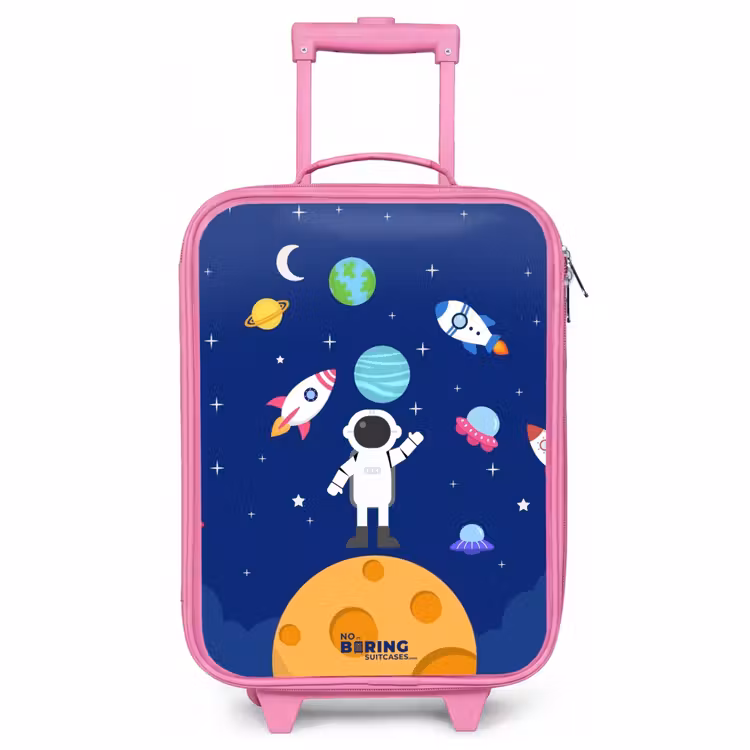 Valise enfant - Rose - Astronaute sur une planète — 1