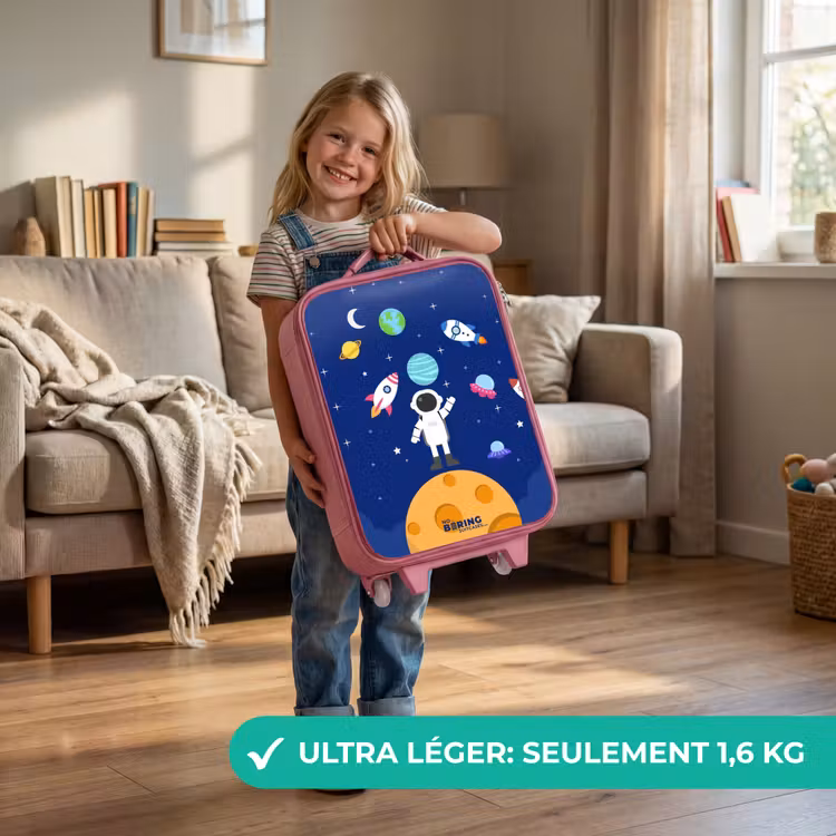 Valise enfant - Rose - Astronaute sur une planète — 3