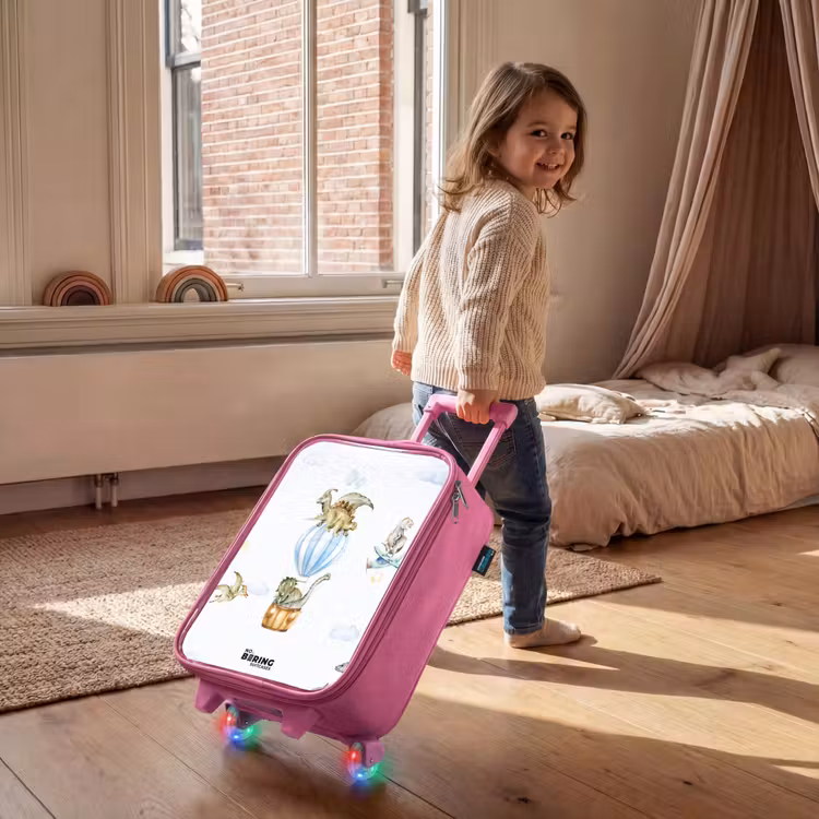 Valise enfant - Rose - Dinosaures errants — 2