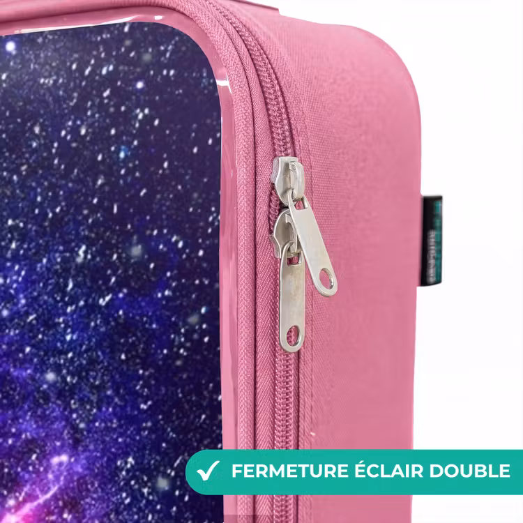 Valise enfant - Rose - Galaxie colorée — 7