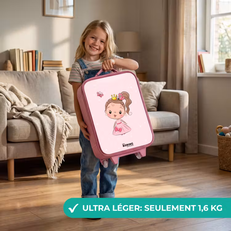 Valise enfant - Rose - Princesse à la robe rose — 3