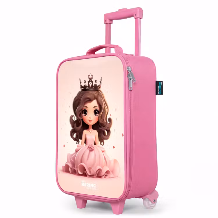 Valise enfant - Rose - Princesse en robe rose avec couronne — 8