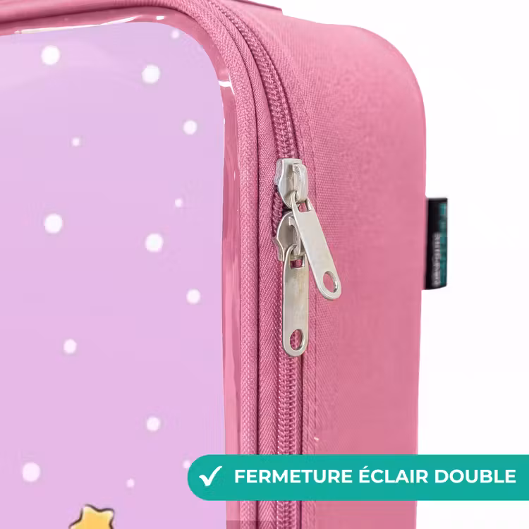 Valise enfant - Rose - Princesse et licorne à l'arc-en-ciel violet — 7