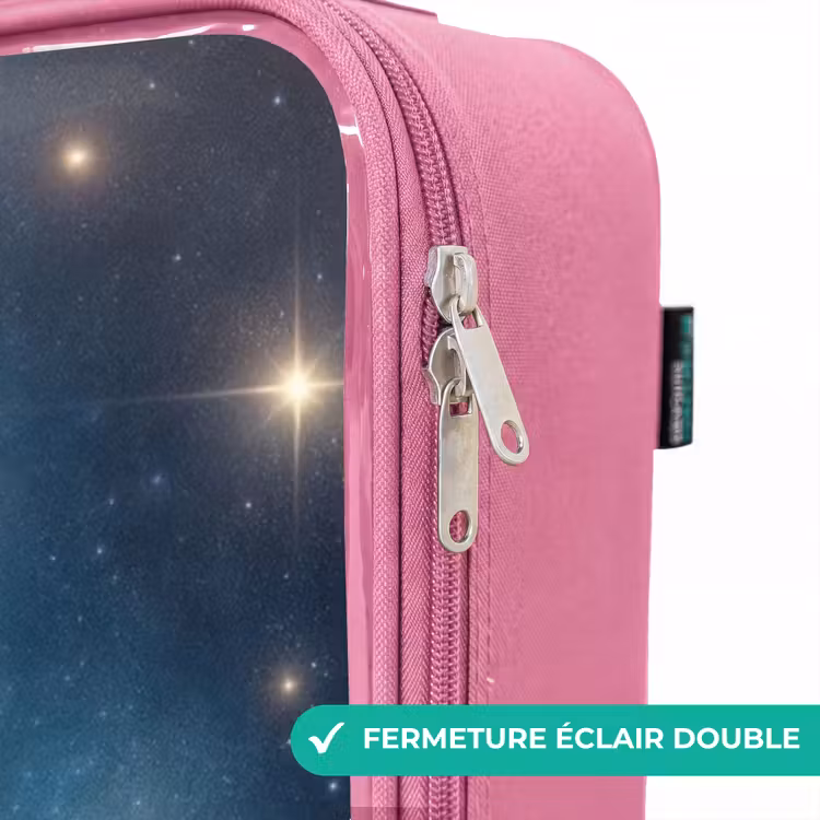 Valise enfant - Rose - Un vaisseau spatial qui décolle parmi les étoiles — 7