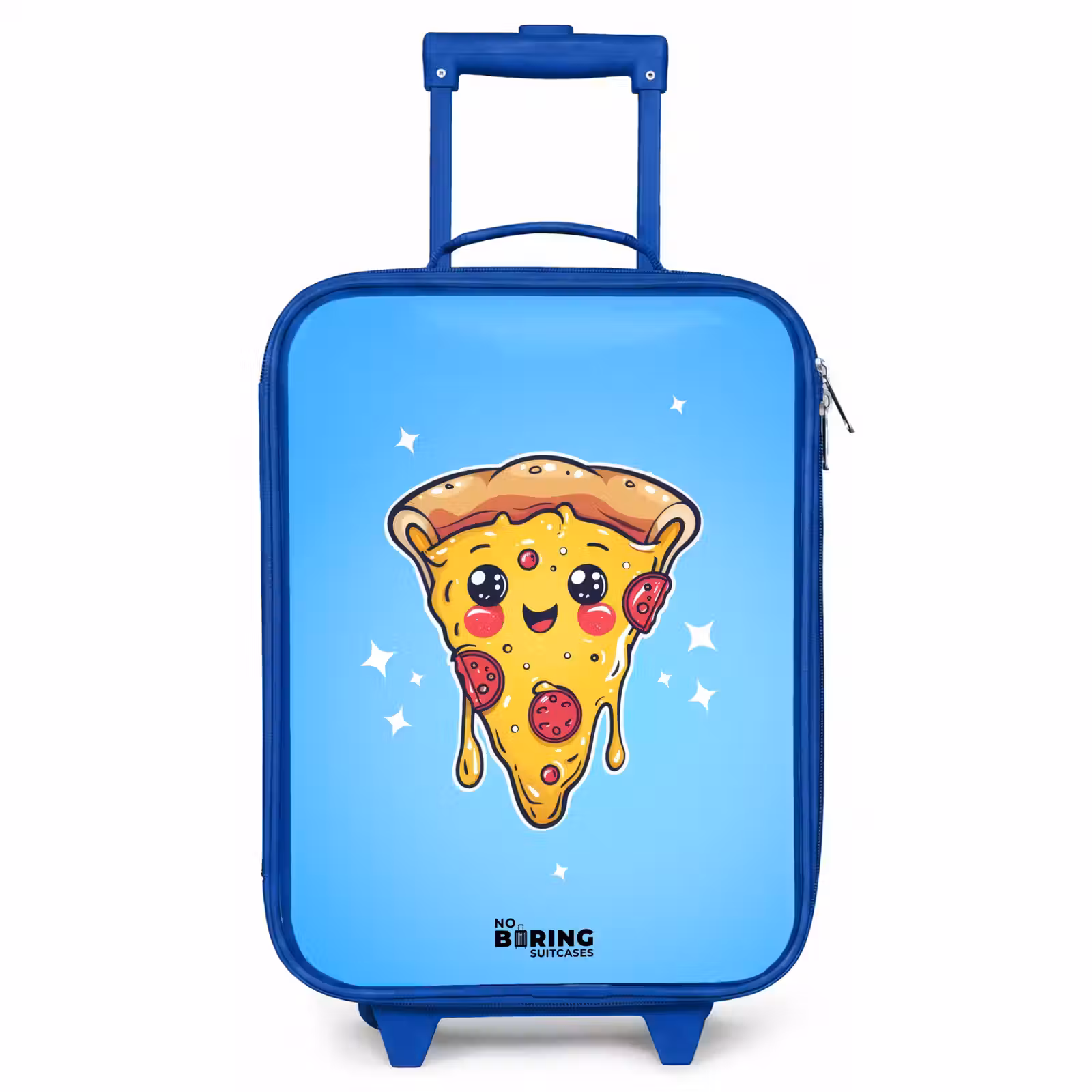 Valise enfant - Bleu - Pizza sur fond bleu — 1