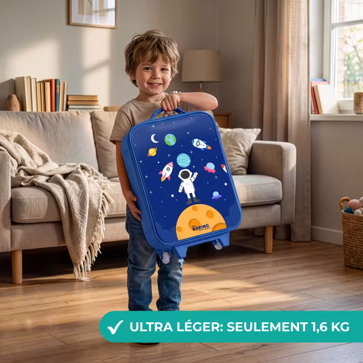 Valise enfant - Bleu - Astronaute sur une planète — 3