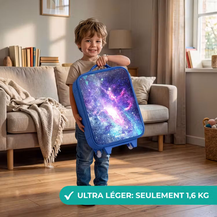 Valise enfant - Bleu - Galaxie colorée — 3