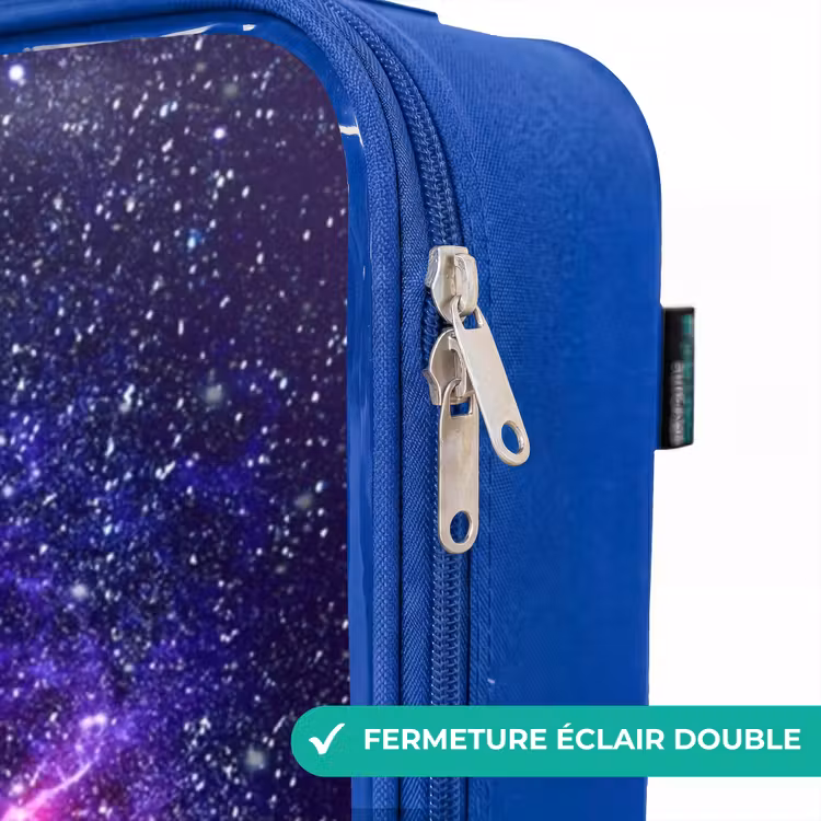Valise enfant - Bleu - Galaxie colorée — 7