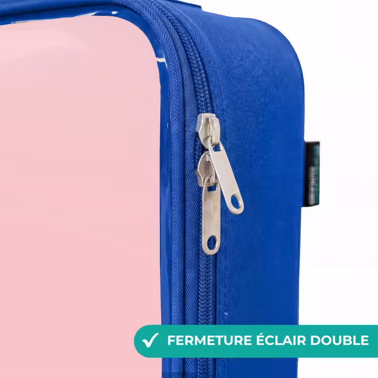 Valise enfant - Bleu - Licorne de dessin animé avec crinière arc-en-ciel — 7