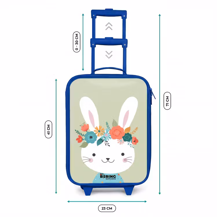 Valise enfant - Bleu - Lièvre hippie — 6