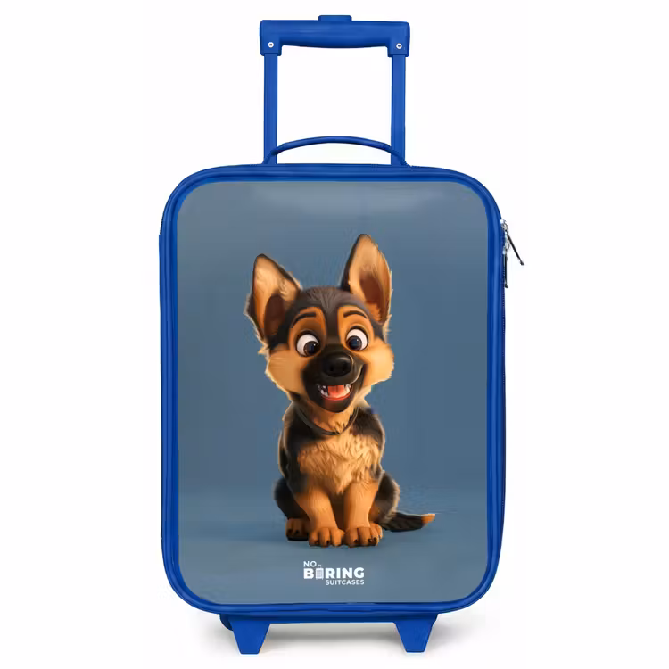 Valise enfant - Bleu - Portrait d'un chiot chien de berger — 1