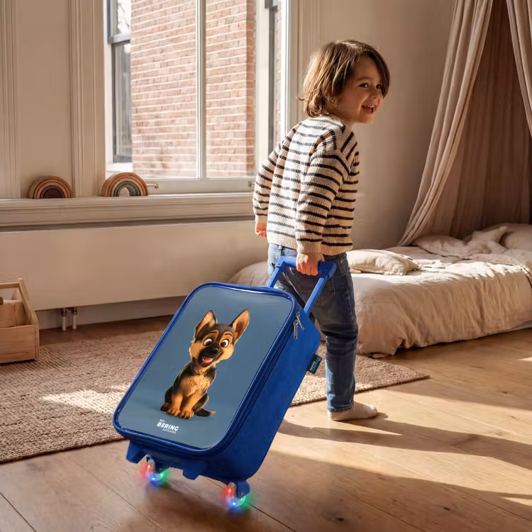 Valise enfant - Bleu - Portrait d'un chiot chien de berger — 2
