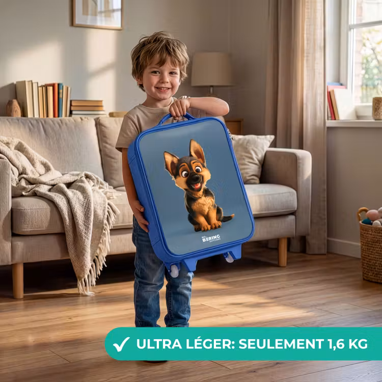 Valise enfant - Bleu - Portrait d'un chiot chien de berger — 3