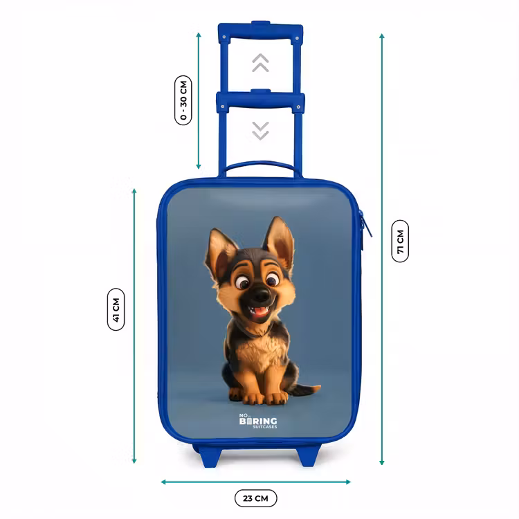 Valise enfant - Bleu - Portrait d'un chiot chien de berger — 6