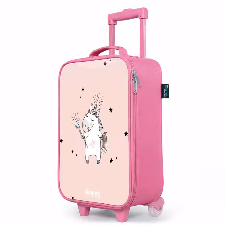 Valise enfant - Rose - Licorne signée avec baguette magique — 8