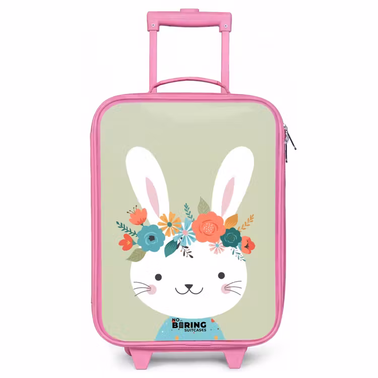 Valise enfant - Rose - Lièvre hippie — 1