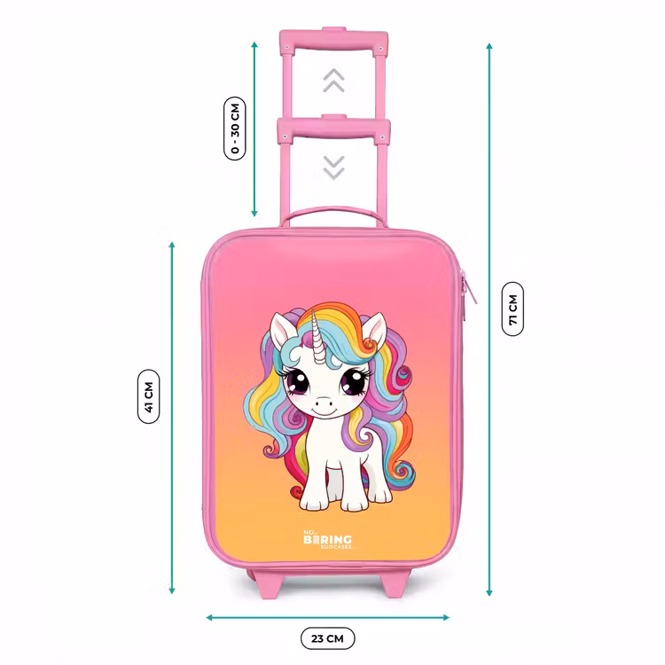 Valise enfant - Rose - Petite licorne aux couleurs de l'arc-en-ciel — 6