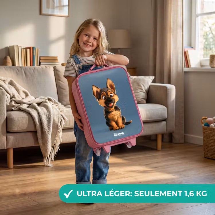 Valise enfant - Rose - Portrait d'un chiot chien de berger — 3
