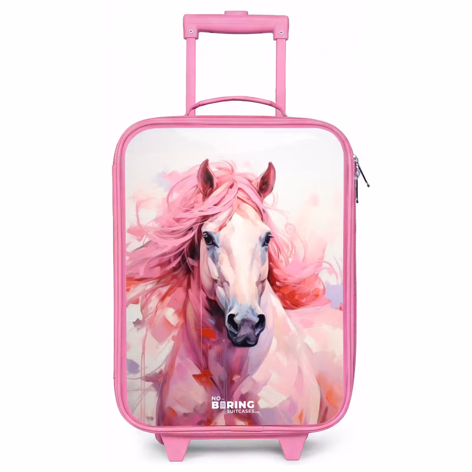 Valise enfant - Rose - Cheval dans les tons roses pastel — 1