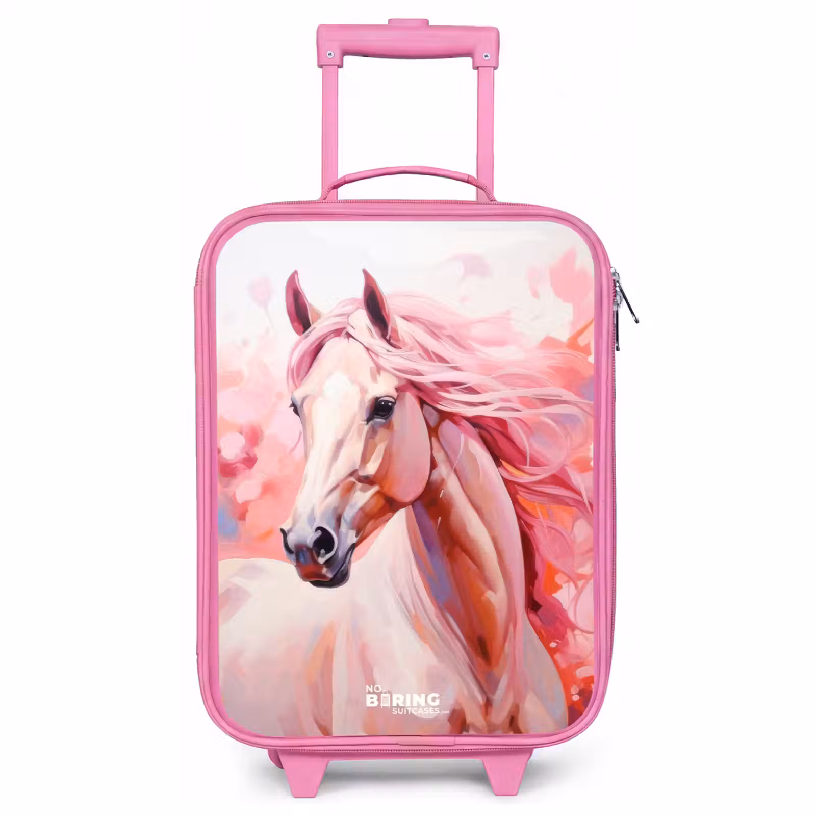 Valise enfant - Rose - Cheval rose pastel — 1