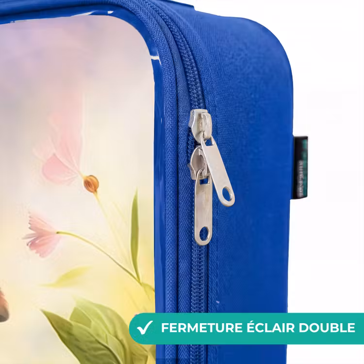 Valise enfant - Bleu - Chien aux yeux bleus dans un champ — 7