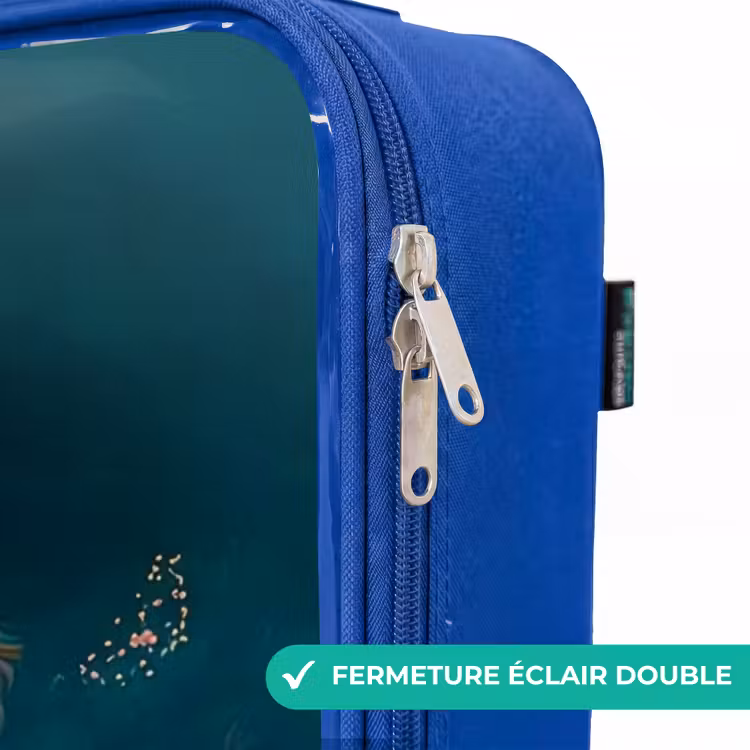 Valise enfant - Bleu - Chiot doré dans l'herbe — 7
