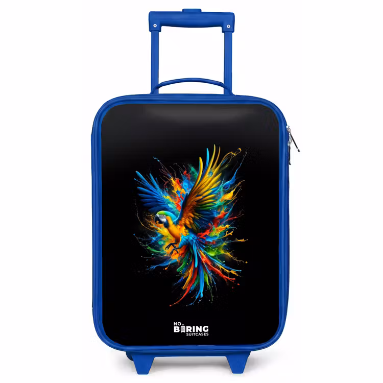 Valise enfant - Bleu - Perroquet coloré — 1