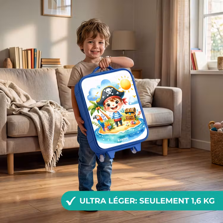 Valise enfant - Bleu - Pirate sur une île — 3