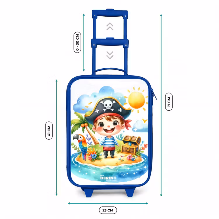 Valise enfant - Bleu - Pirate sur une île — 6