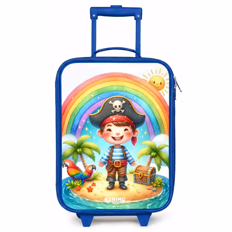Valise enfant - Bleu - Pirate sur une île au trésor — 1