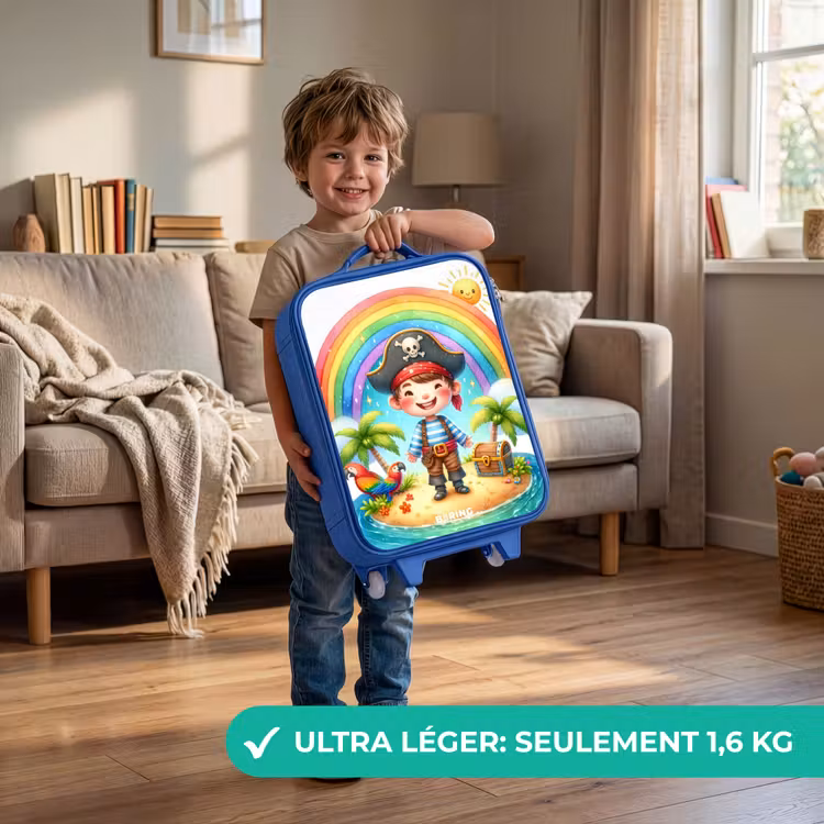 Valise enfant - Bleu - Pirate sur une île au trésor — 3