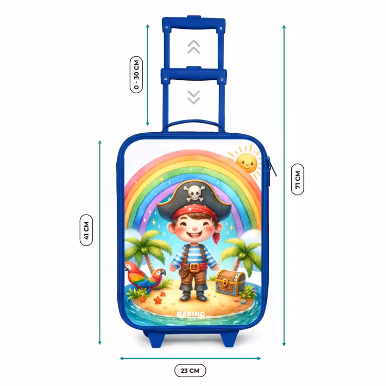 Valise enfant - Bleu - Pirate sur une île au trésor — 6