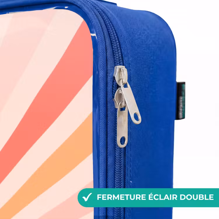 Valise enfant - Bleu - Soleil rond avec visage — 7