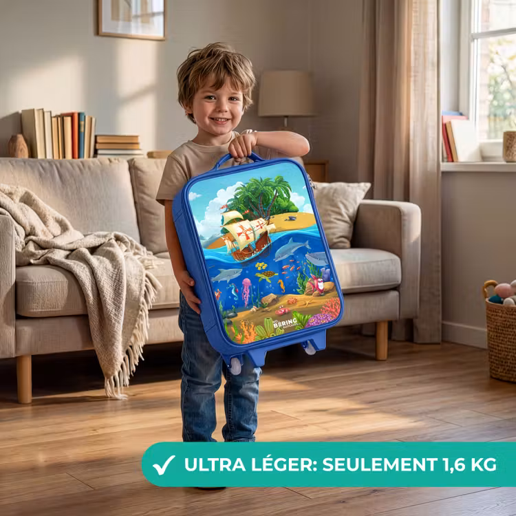 Valise enfant - Bleu - Voilier sur l'océan — 3
